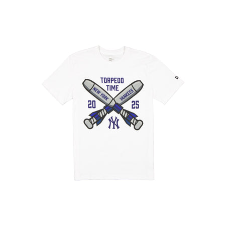 New York Yankees Torpedo Time White T-Shirt