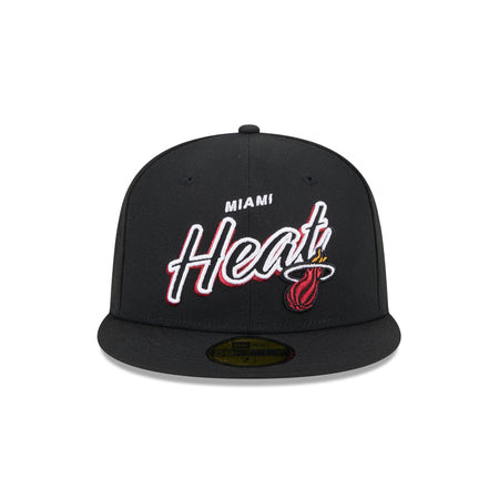 Miami Heat Script Sided 59FIFTY Fitted Hat