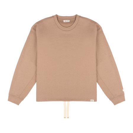New Era Branded Alden Taupe Gray Crewneck