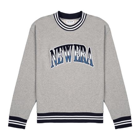 New Era Branded Ombre Heather Gray Crewneck
