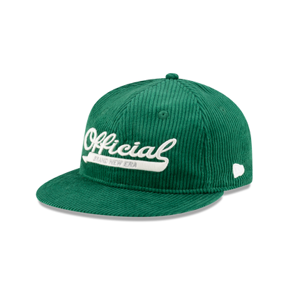 New Era Branded Official Corduroy Kelly Green Retro Crown 9FIFTY Adjustable Hat