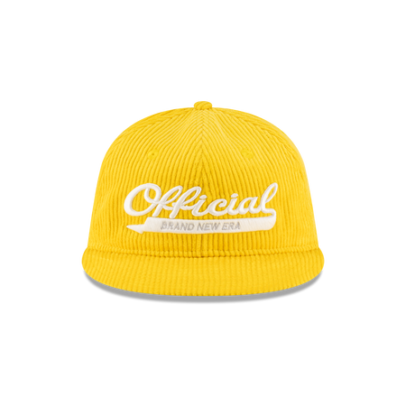 New Era Branded Official Corduroy Gold Retro Crown 9FIFTY Adjustable Hat