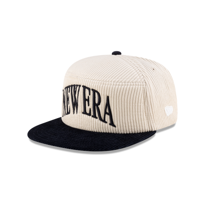 New Era Branded Paragon Corduroy Chrome White 9FIFTY Split Panel Snapback Hat