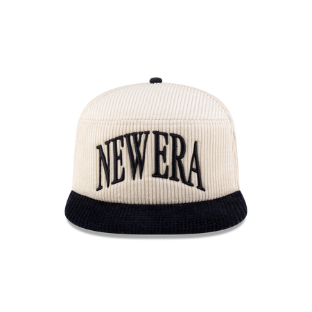 New Era Branded Paragon Corduroy Chrome White 9FIFTY Split Panel Snapback Hat